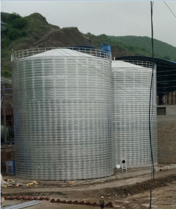 吉水粮食钢板仓的安装全过程不用热焊接